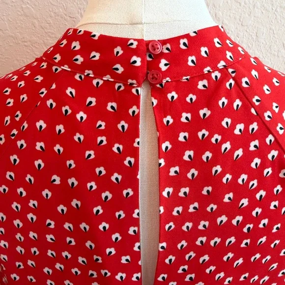 Banana Republic Red Long Sleeve Dress - Picture 4 of 5